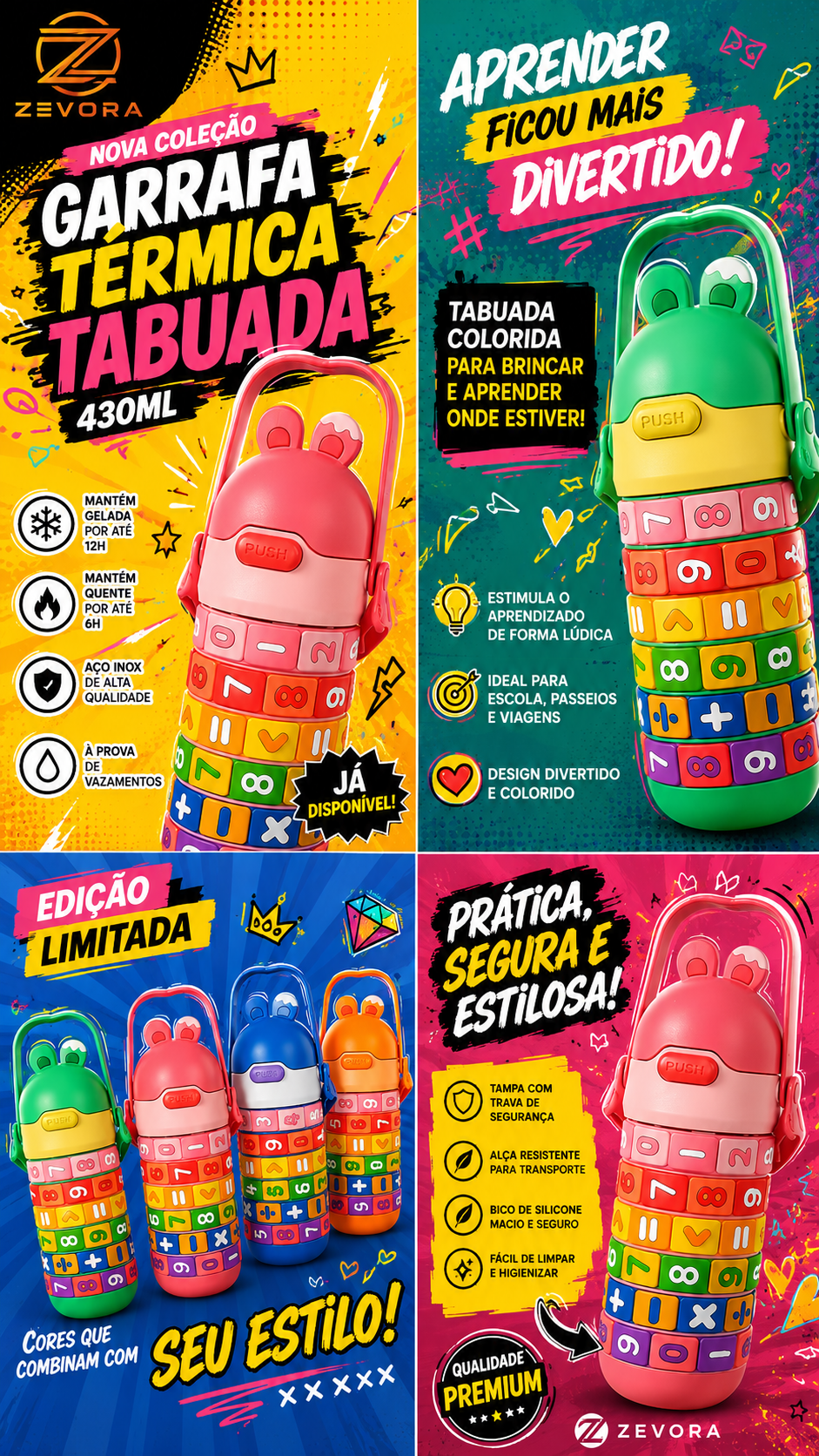 Garrafas térmicas Tabúada